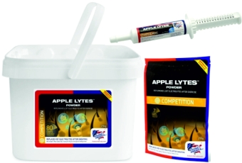 Equine America Apple Lytes.   In granules or paste, essential for your horse after intensive sweating.
