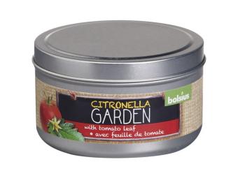 Bolsius Scented Candle Tin Citronella-Tomato Leaf 49/87.      24 Burning hours, due to the citronella and delicious spicy scent of tomato leaf, mosquitoes and other insects are kept or distance.