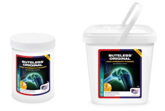 Equine America ButeLess Original High Strength Powder.  Supports mobility and joint and muscle comfort in all horses and ponies.