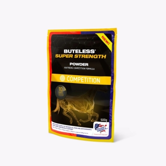 Equine America Buteless Super Strength Powder.   The ultimate supplement for joint and muscle comfort in performance horses and ponies, or older horses to help maintain mobility.