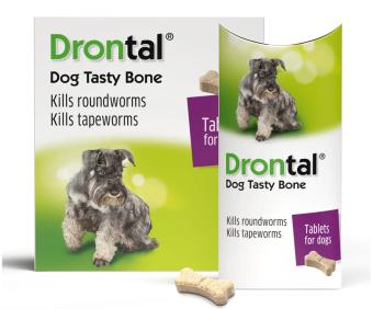 Drontal Tasty Antiparasitario Perro 10 kilos.     Antihelmíntico de amplio espectro para perros.