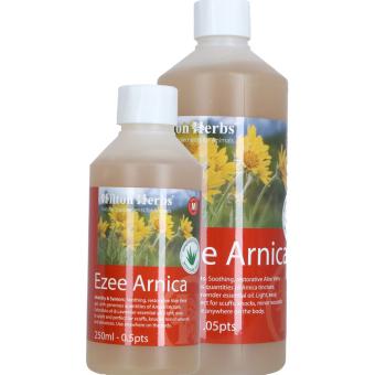 Hilton Herbs Ezee Arnica.   Soothing and cooling for bruises and strains.