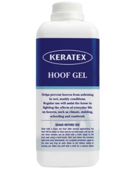 Keratex Hoof Gel.   Forms a barrier against harmful influences such as ammonia and water.