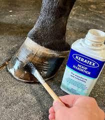 Keratex Hoof Hardener.   Repairs damaged, weak hooves, strengthens horn, holds shoes better