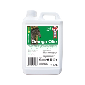 NAF Omega olie. Mix van plantaardige oliën, ideaal voor de dagelijkse toevoeging aan het voer.