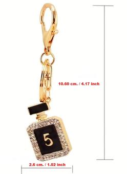 Rhinestone pendant No. 5.      Chanel No. 5 inspired pendant.