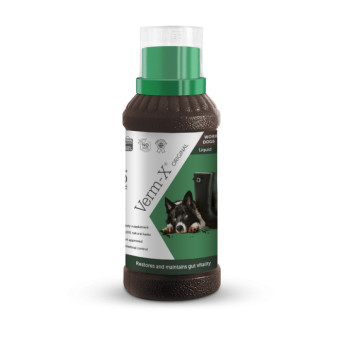 Verm-X liquido per cani. --- Deodorante liquido naturale per cani.