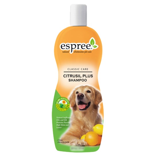 Espree Citrusil Plus Shampoo 355ml. Tegen vlooien, teken en insektenbeten, met Aloë Vera.