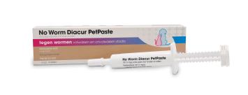 Emax No Worm Diacur PetPaste 4.8gr.    Efficace contre les vers ronds, les trichocéphales, les ankylostomes, les ténias et le parasite Giardia les plus courants chez les chiens et les chats.