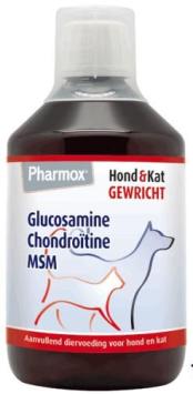 Pharmox Chien & Chat Glucosamine 500ml. --- Sirop avec Glucosamine, Chondroïtine et MSM