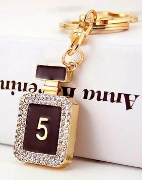 Rhinestone pendant No. 5.      Chanel No. 5 inspired pendant.