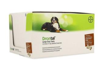 Drontal Cani XL 24 Compressas.   Antielmintico polivalente per cani del peso pari o superiore a 35 kg.