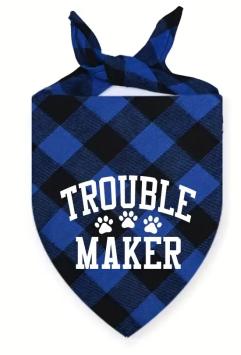 Troublemaker Bandana für Hunde. --- Super süß, in 5 Farben und 3 Größen.