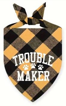 Troublemaker Bandana für Hunde. --- Super süß, in 5 Farben und 3 Größen.